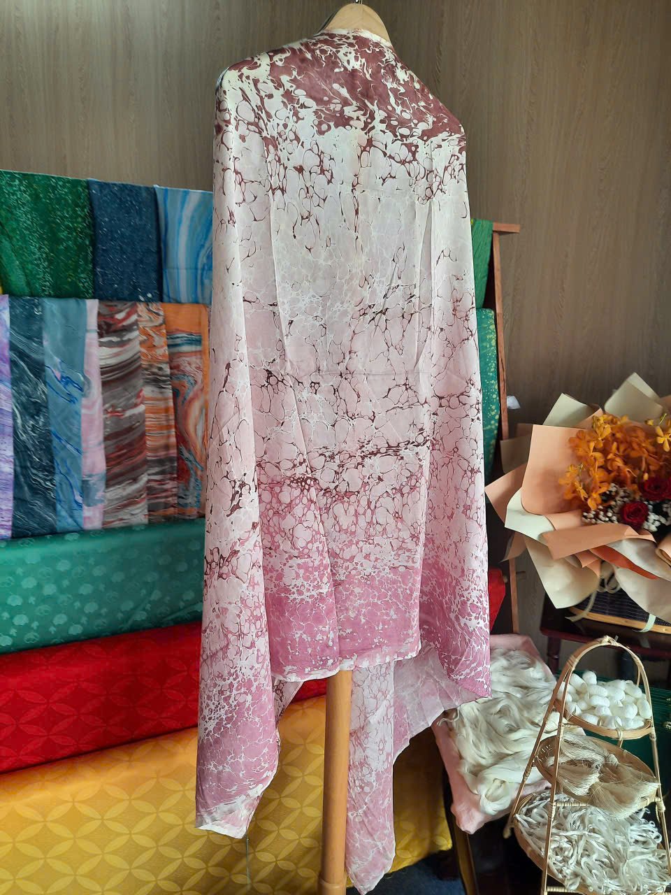 JQ 23 Pink — lụa Jacquard (JQ23-PI)